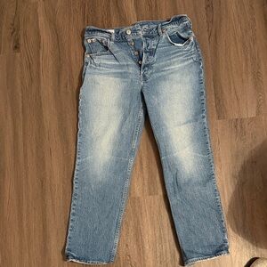 GAP High Rise Cheeky Straight Jeans - Blue 30s